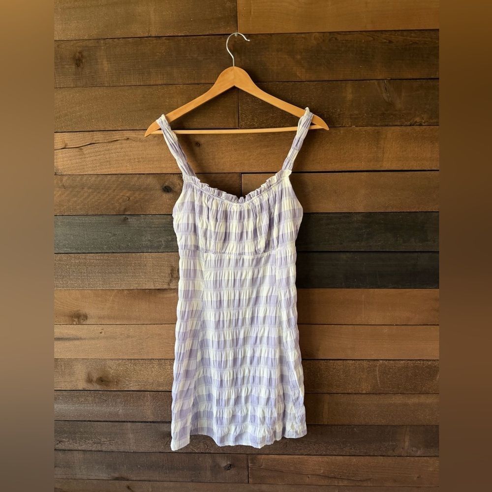 Speechless Lavender Gingham Mini Dress Cottagecore Spring Sundress Medium